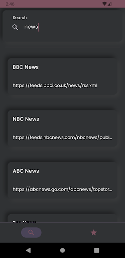 Android application Pulse Feed screenshort