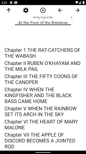 Android application Book, At the Foot of the Rainb screenshort