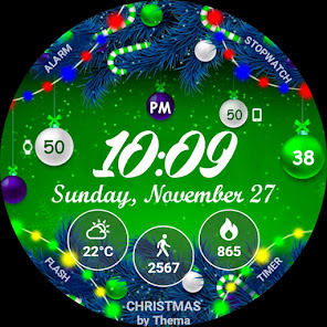 Captura 11 Christmas Lights Watch Face android