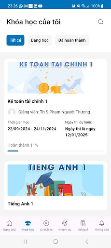 LMS NAUE Online Screenshot
