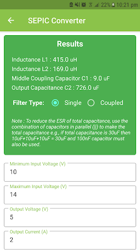 FDAC Filter Design Screen 3