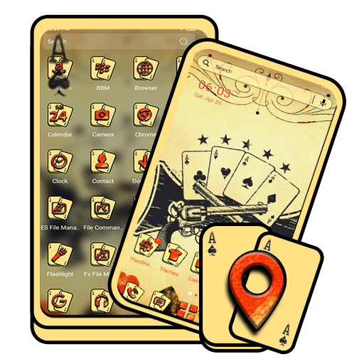 Vintage Cards Launcher Theme logo