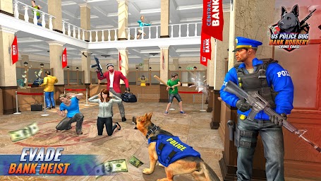 US Police Dog Bank Crime Chase