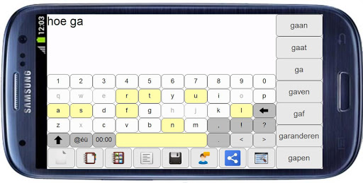 Android application TypeSpeak screenshort