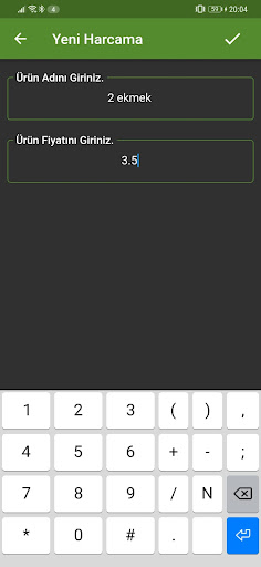Harcama Takibi Screen 3