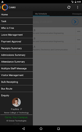 Camu - Staff App Screen 3
