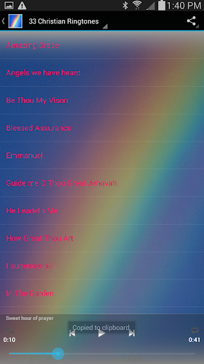 Android application 33 Christian Ringtones Awesome screenshort