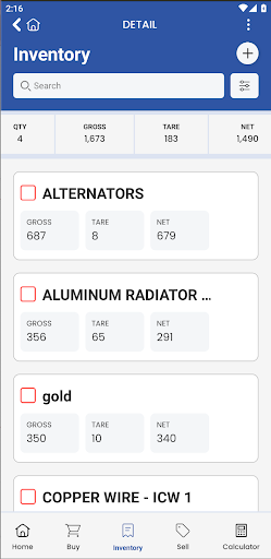 Urban Miners App Screen 2