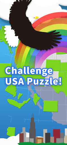 Android application USA Map Puzzle screenshort