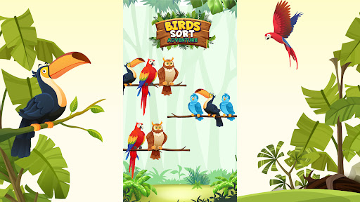 Android application Bird Sort Challenge screenshort
