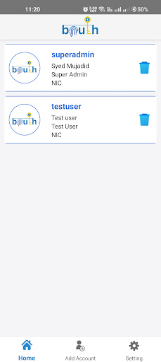 Android application bAuth screenshort