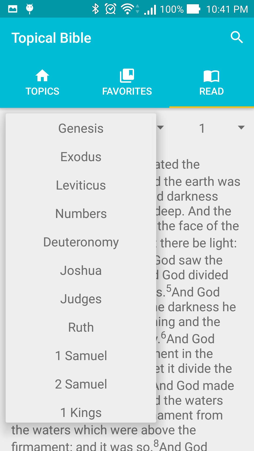Android application Topical Bible screenshort