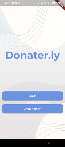 Android application Donaterly screenshort