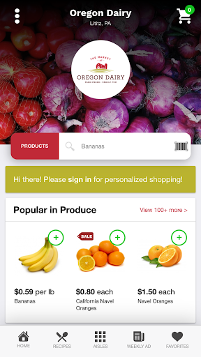 Android application Oregon Dairy screenshort