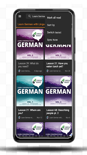 Android application Learn German With Lingua screenshort