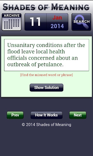 Android application Shades of Meaning screenshort