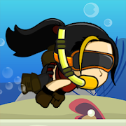 Diving Girl Underwater