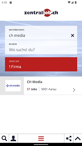 zentraljob.ch Screen 2