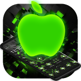 Black Neon Tech Green Apple Theme icon
