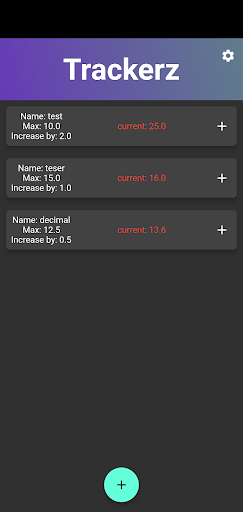 Android application Tackrz screenshort