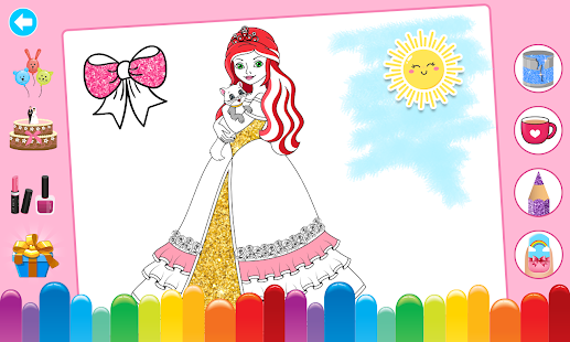 Princess Coloring Book Glitter & Girls Dress Up  Screenshots 16