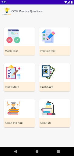 Android application CCSP Exam Practice Question screenshort