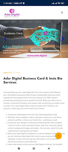 Android application ADAR Digital Business Bio Link screenshort