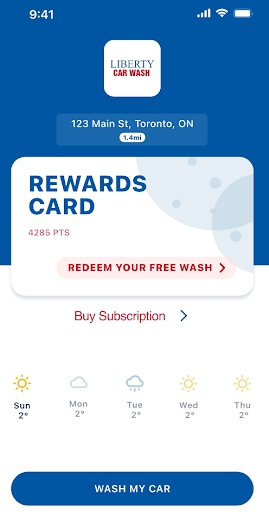 Android application Liberty Car Wash screenshort