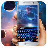 3d galaxy blue planet keyboard space future icon