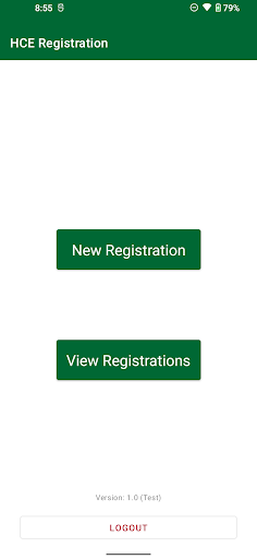 HCE Registration Screen 2