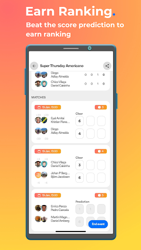 Android application Padel iD screenshort