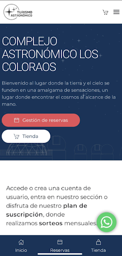 Android application Turismo Astronómico screenshort