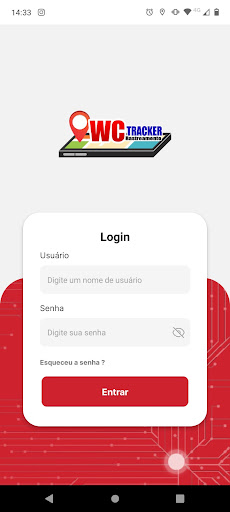 Android application WCTRACKER screenshort