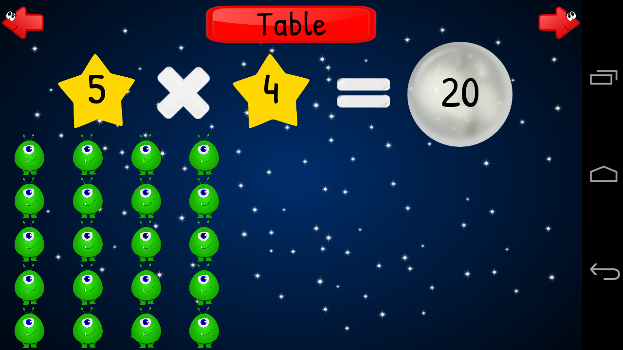 Android application Times Tables -  Multiplication screenshort