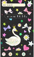 screenshot of Neon Wallpaper Swan Princess