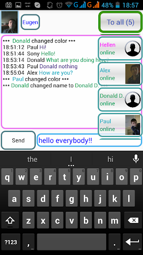 WiFi Chat Screen 2