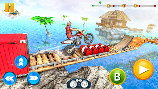 Android application Tricky Bike Rider Crazy Racing screenshort