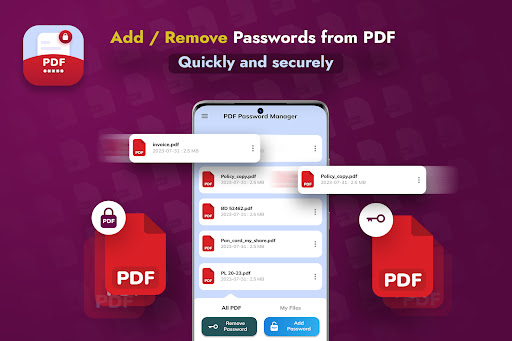 Android application PDF Password Protection screenshort