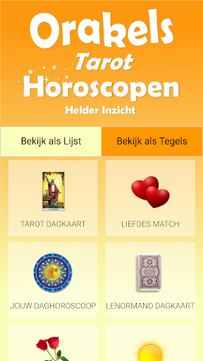 Android application Tarot, horoscopen en orakels screenshort