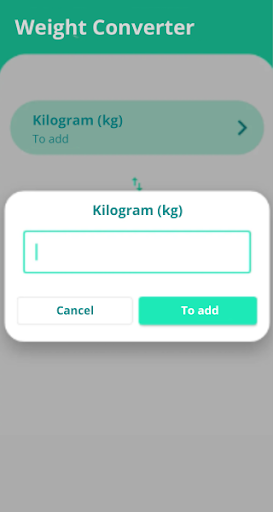 Weight Converter: kg to lbs Screen 2