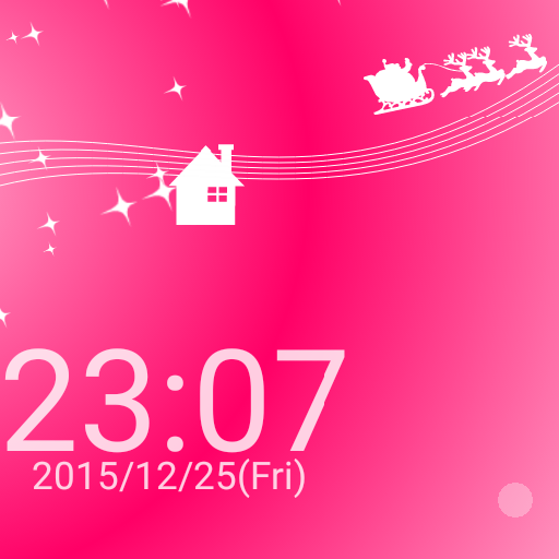 クリスマスイメージと時計のライブ壁紙 logo