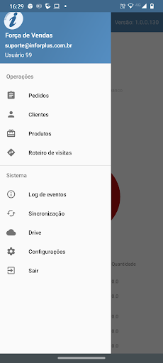 Android application Inforplus Força de Vendas screenshort