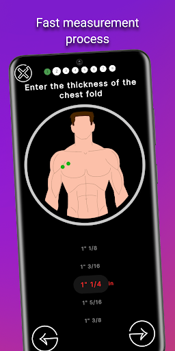 Caliperometry: body fat meter Screen 3