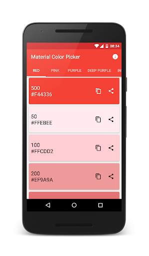 Android application Material Color Picker screenshort