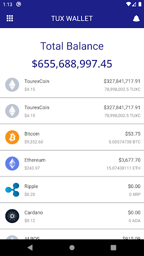 Android application TUX Testnet screenshort
