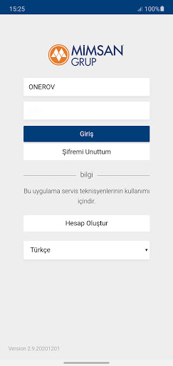 Android application Mimsan Mobil Servis screenshort