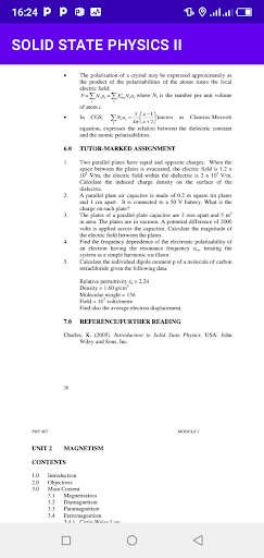 Solid State Physics II