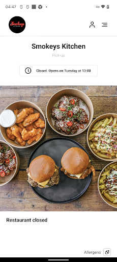 Android application Smokeys Kitchen- Worthing screenshort