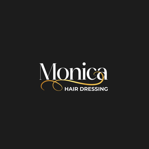 Monica hair dressing logo