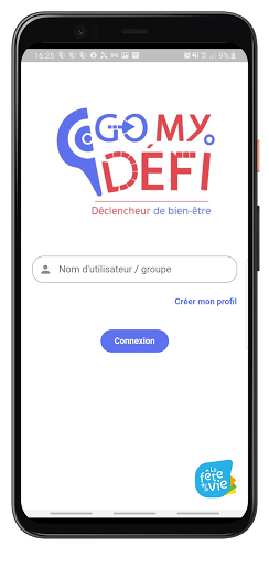 Android application Go My Défi screenshort